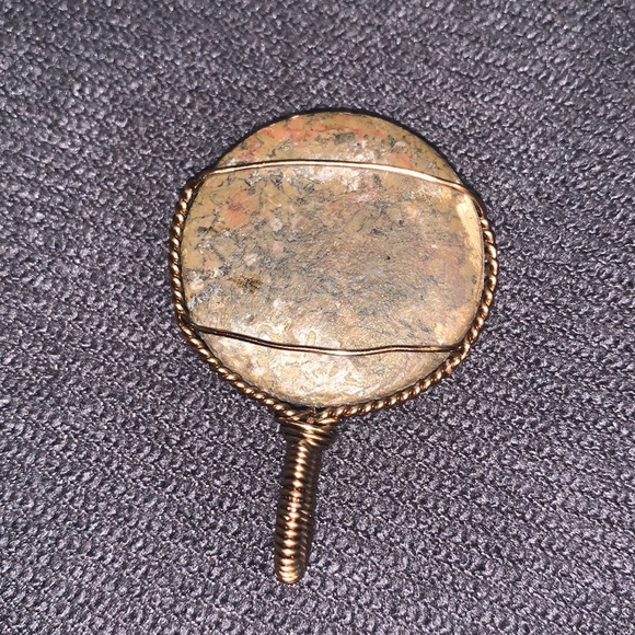 Handmade ammonite fossil wire wrapped wearable art pendant for necklace unisex - Picture 11 of 13